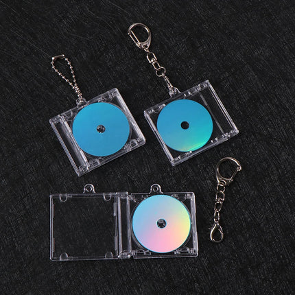 1pc NFC Functional CD Disc Key Chain Mini CD Case Keychain Peripheral Commemorative Album Key Holder For DIY Backpack Pendant