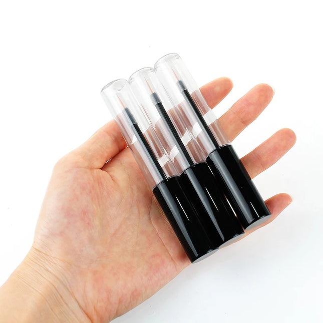 15/20/25pcs Empty Mascara Tube Eyelash Cream Vial Liquid Bottle 10ml Sample Cosmetic Container with Black Cap Refillable Bottle