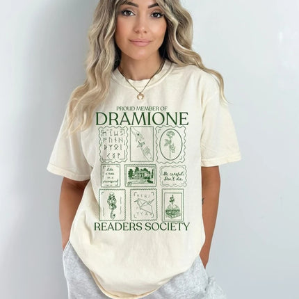 Dramione Cotton T-Shirt Book Club Shirt Readers Society Shirt Manacled Morally Grey Tee Dark Academia Enemies To Lovers Tops