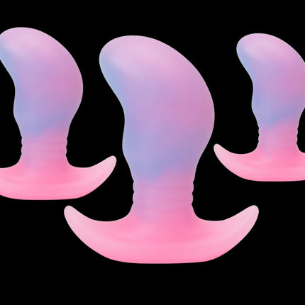 Glow in The Dark Colorful Silicone Buttocks Butt Plug Soft Women's Gay Men Prostate Massager