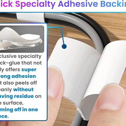 Self-Adhesive Hook and Loop Cable Ties, 40-Pack Cord Organizer for Home & Office