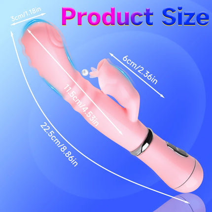 Powerful Rabbit Vibrator G-Spot Clitoris Stimulator Tongue Licking Dildo Thrusting Vagin Massager Masturbation Sex Toy for Women