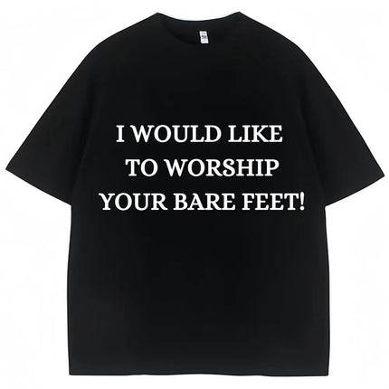 MILF Man I Love Feet Funny Meme T-Shirts Men Women Humor Fashion T Shirts Soft Cotton O-Neck Oversized Casual T Shirt Streetwear
