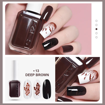 KADS Professional 11ml 24 Colors Nail Stamping Polish Gold Silver Nail Art Varnish for Stamping Plate DIY Nail Printing Polish