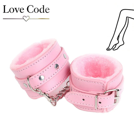 SM Handcuffs Sex Ankle Cuff BDSM Bondage Restraints Soft Plush Handcuff Adult Game 18+  Couple Sextoy Sex Supplies