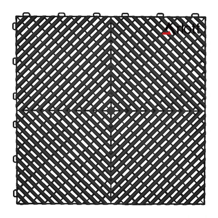 Automotive Modular Floor Plastic Interlocking Garage Floor Tiles Click Locked Hollow Drainage Car Wash Mat,40x40CM
