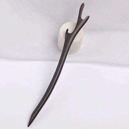 Ebony Wood Hairpins Handmade Purple Sandalwood Hair Stick for Women Fine Pattern Vintage Chinese Hair Pin Accessories