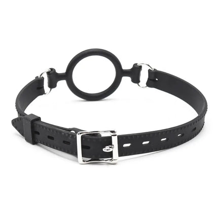 Full Silicone O Ring Gag Strap,Open Mouth Bite Gag,Fetish Oral Fixation BDSM Toys,Sex Slave Bondage Muzzle SM Couple Flirt Tools