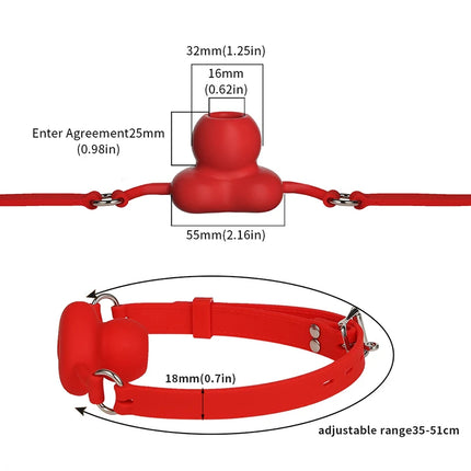 All silicone Sex Mouth Gag Adjustable Belt Mouth Ball Slave Flirting Fetish Roleplay Props SM Bondage Sex Toys For Women Men Gay