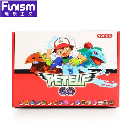 Pokemon Figure 12pcs/Set Pikachu Pokeball Action Figure Cartoon Anime Kawaii Doll Poke Ball Collection Kids Birthday Gifts