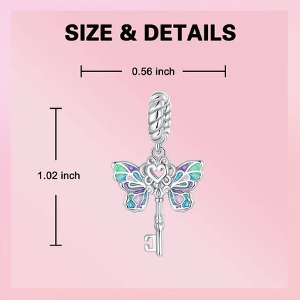 Original Charms 925 Sterling Silver Butterfly Pendant Dragonfly Flowers Bead For Women Necklace DIY Bracelet Fine Jewelry Gift