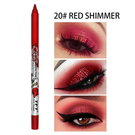 Pearlescent Matte Long-lasting Eye Liner Pencil Waterproof High Pigment Smooth Eyeliner Gel Pencil Women Eye Makeup Cosmetic