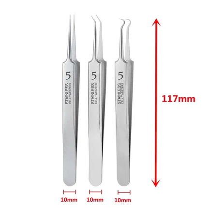 German Ultra-fine No. 5 Cell Pimples Blackhead Clip Tweezers Beauty Salon Special Scraping & Closing Artifact Acne Needle Tool