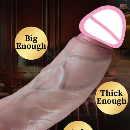 Oversized Soft Realistic Thick Dildo Big Dick Anal Plug Vaginal Masturbators Suction Cup Silicone Penis Gay Sex Toys for Women