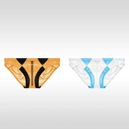Ultra-thin Breathable Japanese-Style Transparent Sexy Men's Underwear Triangle Briefs With Smooth Ice Silk And Low Waistline