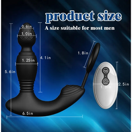 APP Control Vibrator for Men Male Thrusting Vibartor Prostate Massager Delayed Ejaculation Cork Ring Butt Plug Sex Toy for Adult
