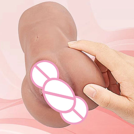 Male Masturbators 3D Real Rubber Vagina Sex Toys Artificial Vaginal 2 in 1 Pocket Pussy Mini Sex Doll Adult Supplies for Men
