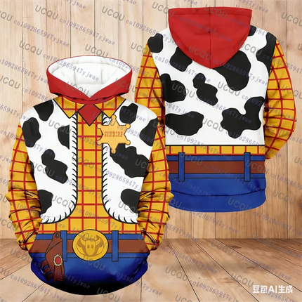 Toy Story 5 Boys And Girls 3D Print Hoodies Spring Unisex Sweatshirts Children's Long Sleeve Cartoon Kid's Hooded Tops Clothing