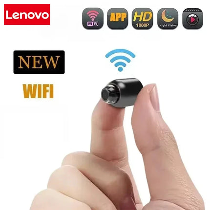 Lenovo Mini 8K HD Camera WiFi Wireless Night Vision Motion Detection Video Camera Home Security Camcorder Audio Video Recorder