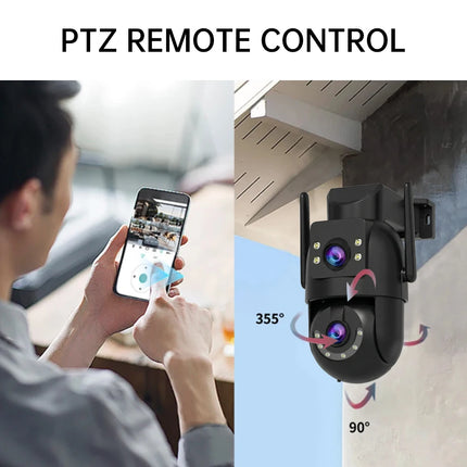 Jooah 4K 8MP Outdoor Surveillance Camera Dual Lens 5G Wifi IP Camera HD Full Color Night Vision CCTV Video Home Security Cameras