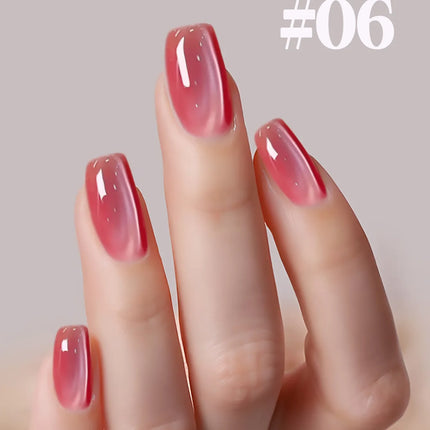ZH Autumn And Winter Nails Toe Selling Whitening Glass Bead Cat Eye Gel Nail Polish Black Nails Nail Art Grey Cat Eye Nail Glue
