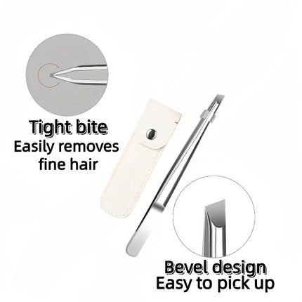 High-quality Stainless Steel Tweezers Suitable for Eyebrow and Beard Grooming Multi-functional Beauty and Facial Care Tool
