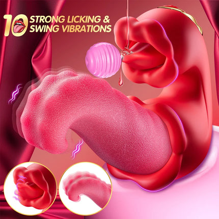 Tongue Licking Clitoral Vibrator for Women Clitoris Stimulator G Spot Dildo Female Vagina Massager Vibrating Sex Toys for Adult