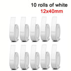 10 rolls of white