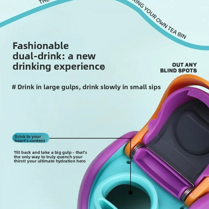 16/19/24/32oz Thermos Cup Fruit Mug Kids Straw Cup Vacuum Flasks Stainless Steel Travel Thermal Water Bottles