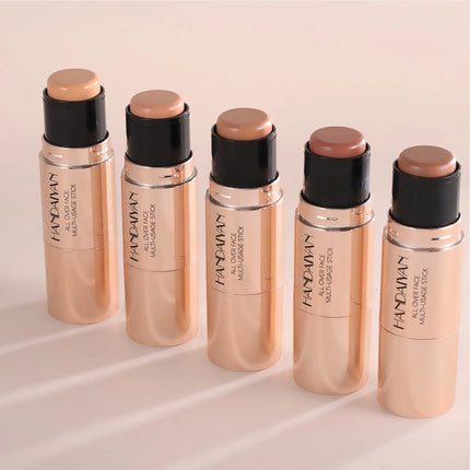 Double-head Face Bronzer Contour Stick Cream Makeup Light Dark Shadow Lasting Concealer Facial Brighten Contouring With Brush
