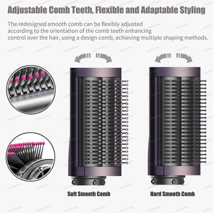 220V Hair Curler 6In1 Multi Hair Styler Curling Iron Hot Air Brush 20/30mm Auto-Curling Barrel Soft Straightening Brush HairDrye