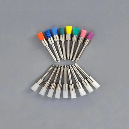 100 Pcs/box Dental Color Polishing Brush Disposable Polishing Cup Oral Cleaning Pen Flat Head Cassette Polishing Tool Polishing