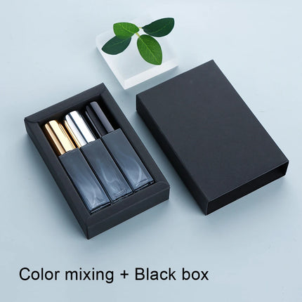 10ml Perfume bottle 1 box of 3 bottles Gradient thick glass perfume bottle Perfume Atomizer Exquisite packaging box gift