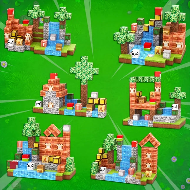 150-Piece Magnetic Building Blocks Set STEM Educational Toys Festive Fun Choice Includes 6 Shapes Can Build 3D Models Perfect Ea