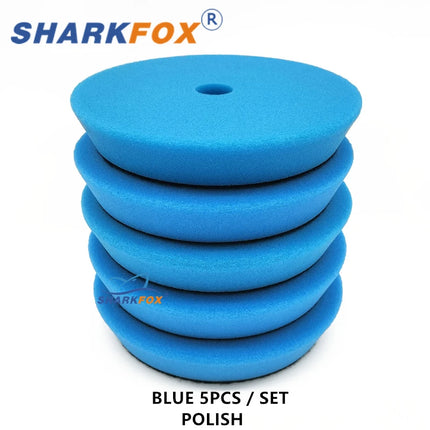 Sharkfox 5/6 Inch Sponge Car Polisher Waxing Pads Buffing Kit for Boat Car Polish Buffer Wheel Polishing Removes Scratches