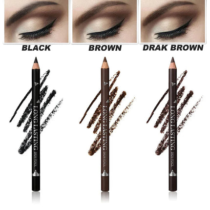 6/12Pcs Eye Brow Pencil Waterproof Professional Women Eye Makeup Pen Easy Color Natural Black Cosmetic Beauty Eyebrow Tool