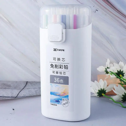 Automatic Pencil Colored Lead Smooth Writing School Office Sketching Painting Writing Stationery Supplies 12/18/24/36Colors