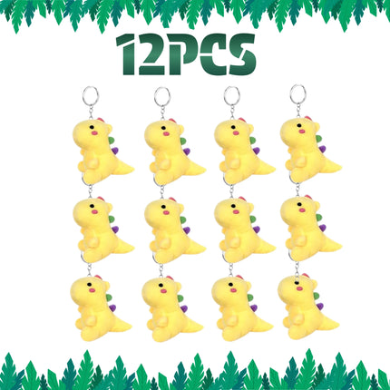 8-24Pcs Dinosaur Plush Doll Bulk Dinosaurs Stuffed Animal Keychain Dino Plushie Toys Birthday Party Favors