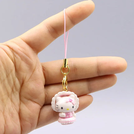 Sanrio Anime Figure Hello Kitty Cartoon Black Skin KT Kawaii Doll Blind Box Toys Collection Decoration Kids Christmas Gifts