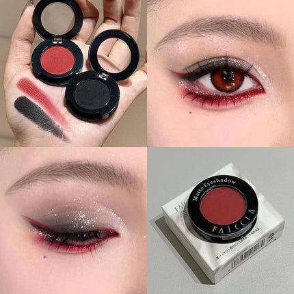 Single Klein Blue Smoked Blue Eye Shadow Palette Gothic Red Pigments Smoked Eye Makeup White Lying Silkworm Eyeshadow Eyeliner