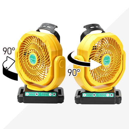 Cordless Oscillating Fan for Dewalt 20V 60V Battery, 3-Speed Jobsite Industrial Camping Fan(Battery not Included)