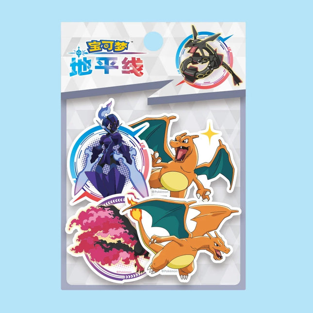 50Pcs Genuine Pokemon Dazzling Stickers Cute Cartoon Pikachu Squirtle Toys Decals For Water Mug Phone Scrapbook Decal Girls Gift