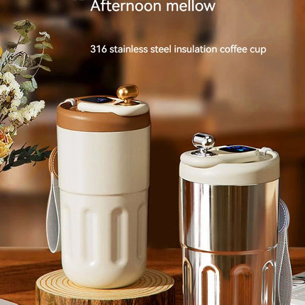 450ML Stainless Steel Thermo Water Bottle LED Temperature Display Coffee Cup Keep Cold and Heat Thermal Mug Travel Vacuum Flask