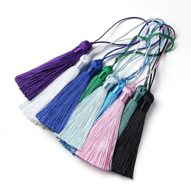 JD Colorful Polyester Silky Tassel Charms Bohemian DIY Jewelry Making Supplies for Earrings Chinese Decorative Craft Accessories