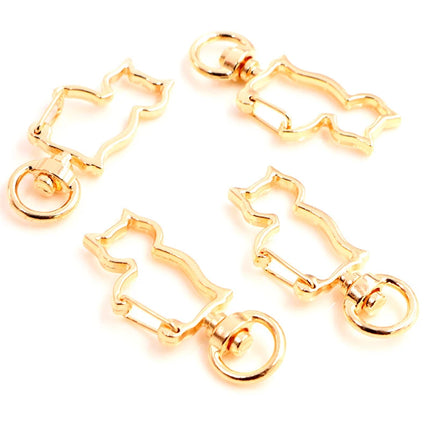10pcs Cat Heart Snap Hook Trigger Clips Buckles For Keychain Lobster Lobster Clasp Hooks for Key Ring Clasp Jewelry Supplies