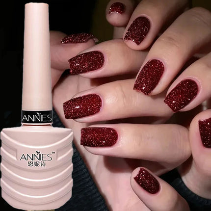 10ml Glittering Diamond Nail Polish Gel Fashion DIY Dandy Broken Diamond Gel Nail Art Semi Permanent Nail Varnishes Manicure