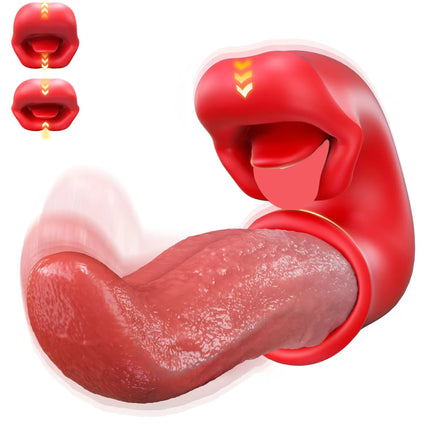 3 in 1 Realistic Tongue Vibrador Adult Sex Toys Clitoris Stimulator Dildo Vibrating Occlusion Swinging Female Masturbator 599