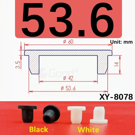 Black Silicone Rubber Hollow Stopper Plug Sealing Hole Caps Dust Plugs Pipe Tube Inserts Bungs Blanking End Cap