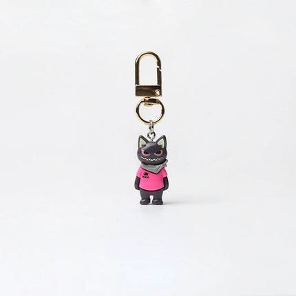 Trend Funny Street Cheap Cat Keychain Creative Bag Accessories Pendant Personalized Cartoon Versatile Key Chains Accessories