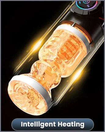 APP Intelligent Heating Suction Blowjob Masturbator for Men  LCD Display Telescopic Vibrating Masturbation Cup Pocket Pussy